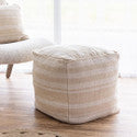 Spanish Banks Stripe Pouf - Natural