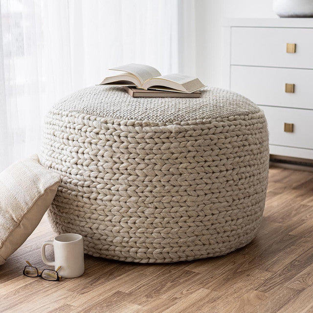 Kerrisdale Braid Pouf- L