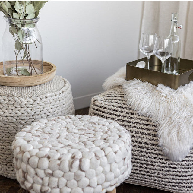 Kerrisdale Braid Pouf - S
