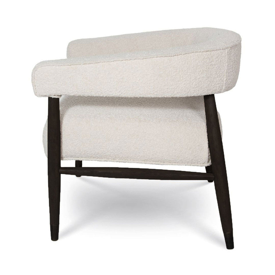 Lagoon Chair - Dark Base - Cream Boucle