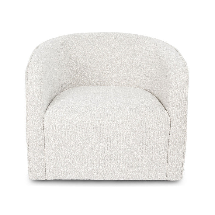 Arbutus Swivel Chair - Off White Boucle