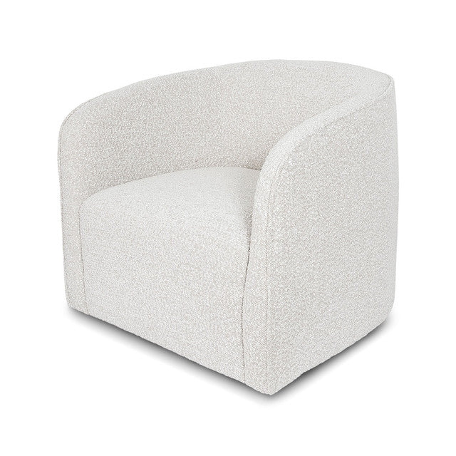Arbutus Swivel Chair - Off White Boucle