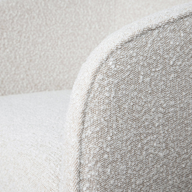 Arbutus Swivel Chair - Off White Boucle