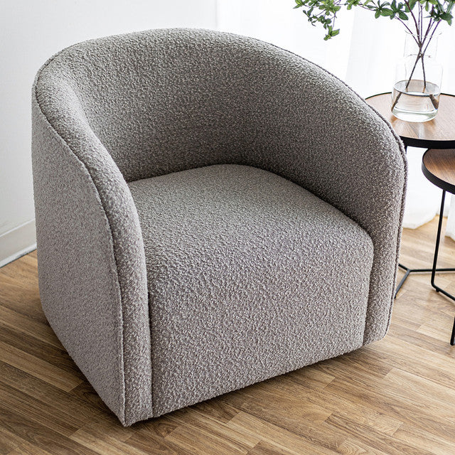 Arbutus Swivel Chair - Greige Boucle