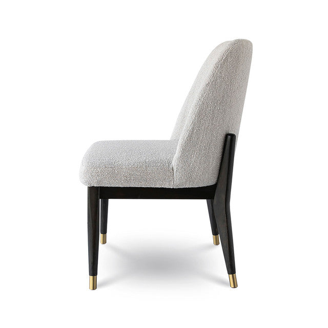 Fraserview Dining Chair - Dark Base - Taupe Boucle