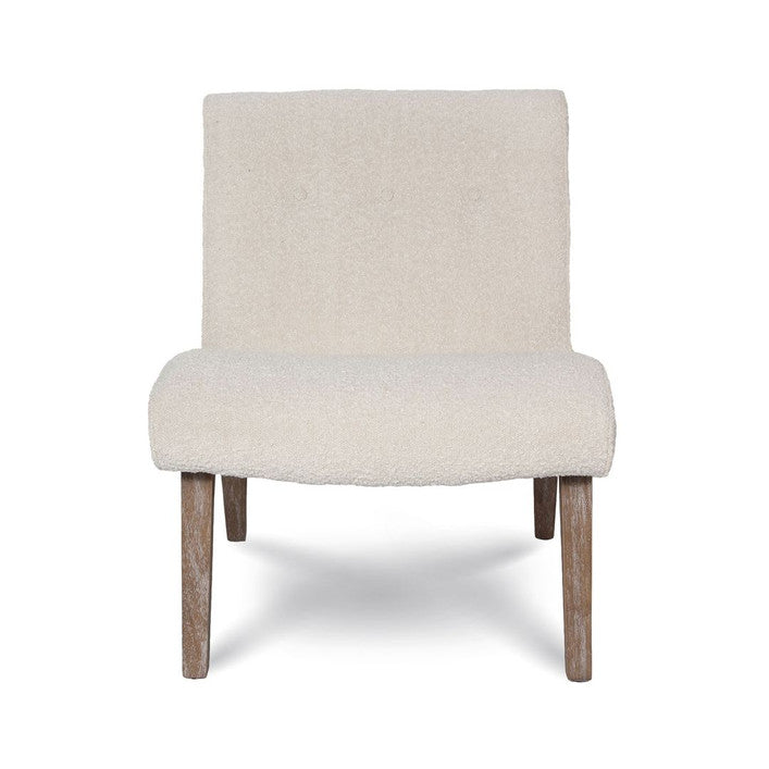 Almond Accent Chair - Cream Boucle