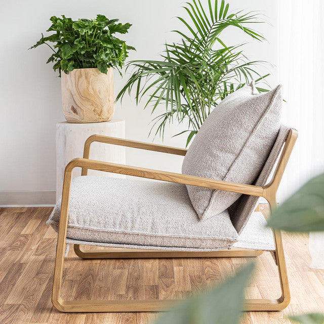 Belcarra Sling Chair - Taupe Boucle
