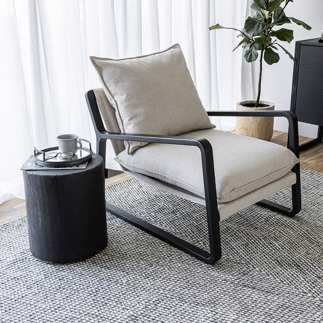Belcarra Sling Chair - Dark Frame - Cream