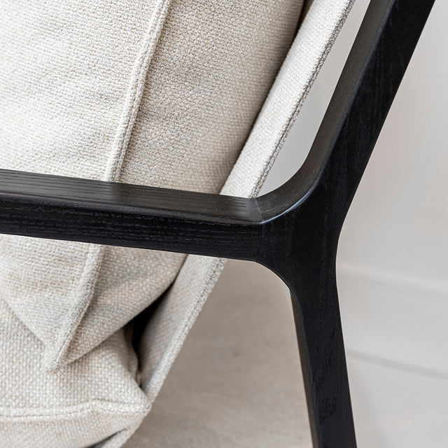 Belcarra Sling Chair - Dark Frame - Cream