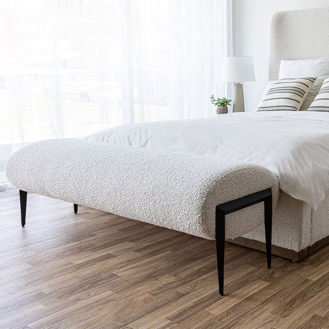 Chaldecott Bench - Off White Boucle