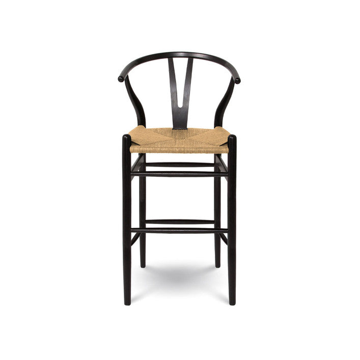 Arberdeen Counter Stool - Black with Natural Seat