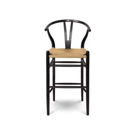 Arberdeen Counter Stool - Black with Natural Seat