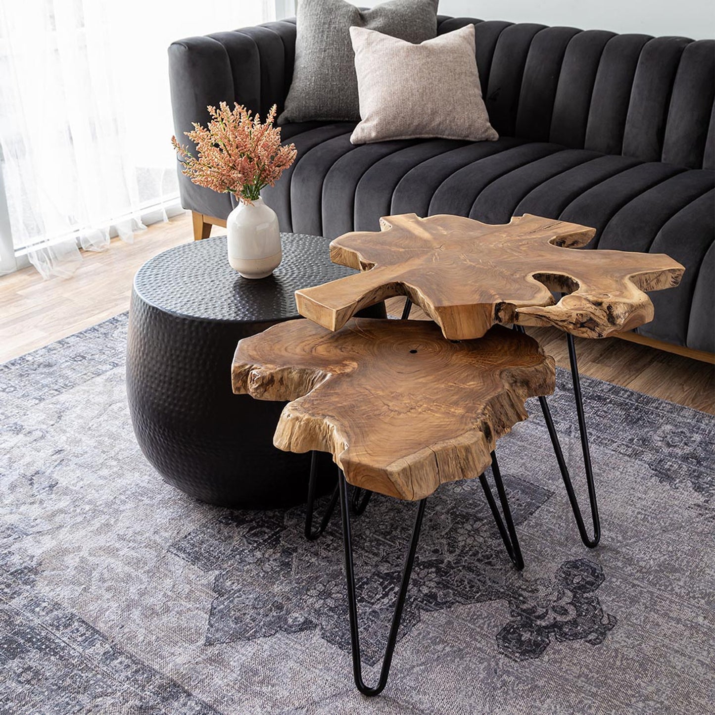Pacific Hairpin Nesting Table - L