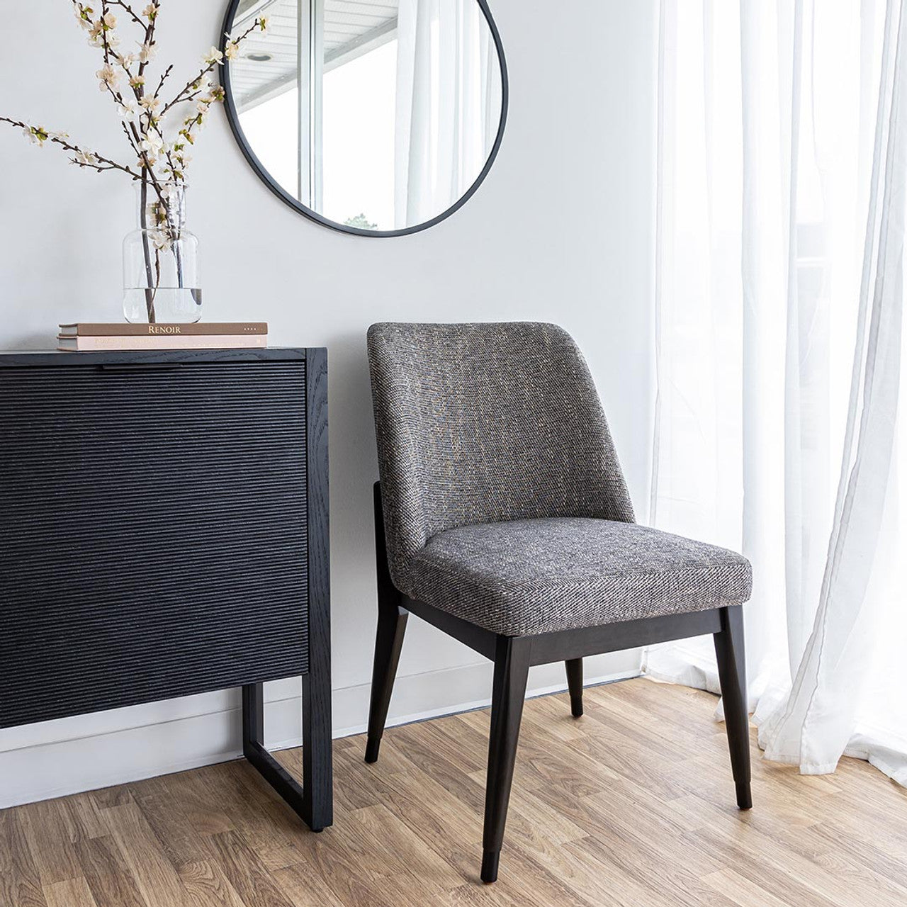 Fraserview Dining Chair - Dark Base - Pepper
