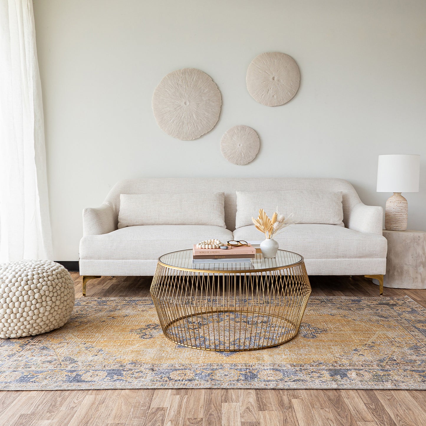 Capilano Wire Coffee Table - Light Gold