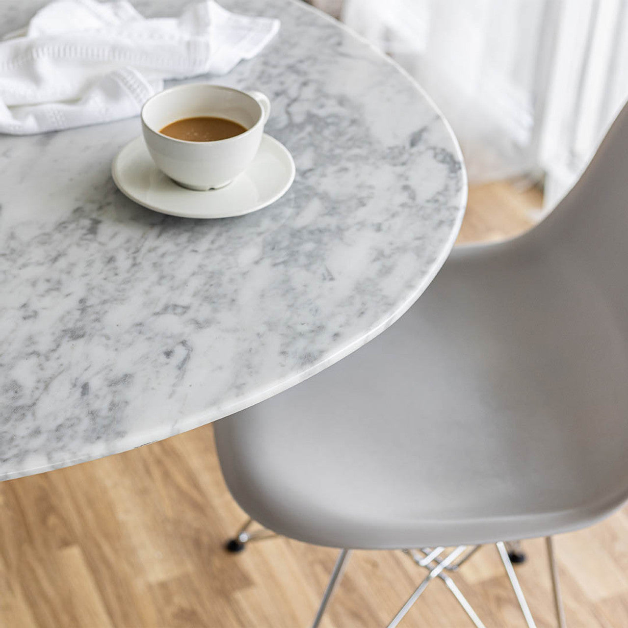 Fairview Chair - Grey Seat Chrome Base