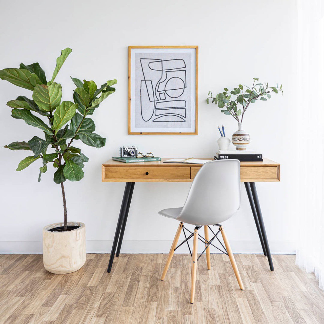Fairview Chair - Grey Seat Wood Base