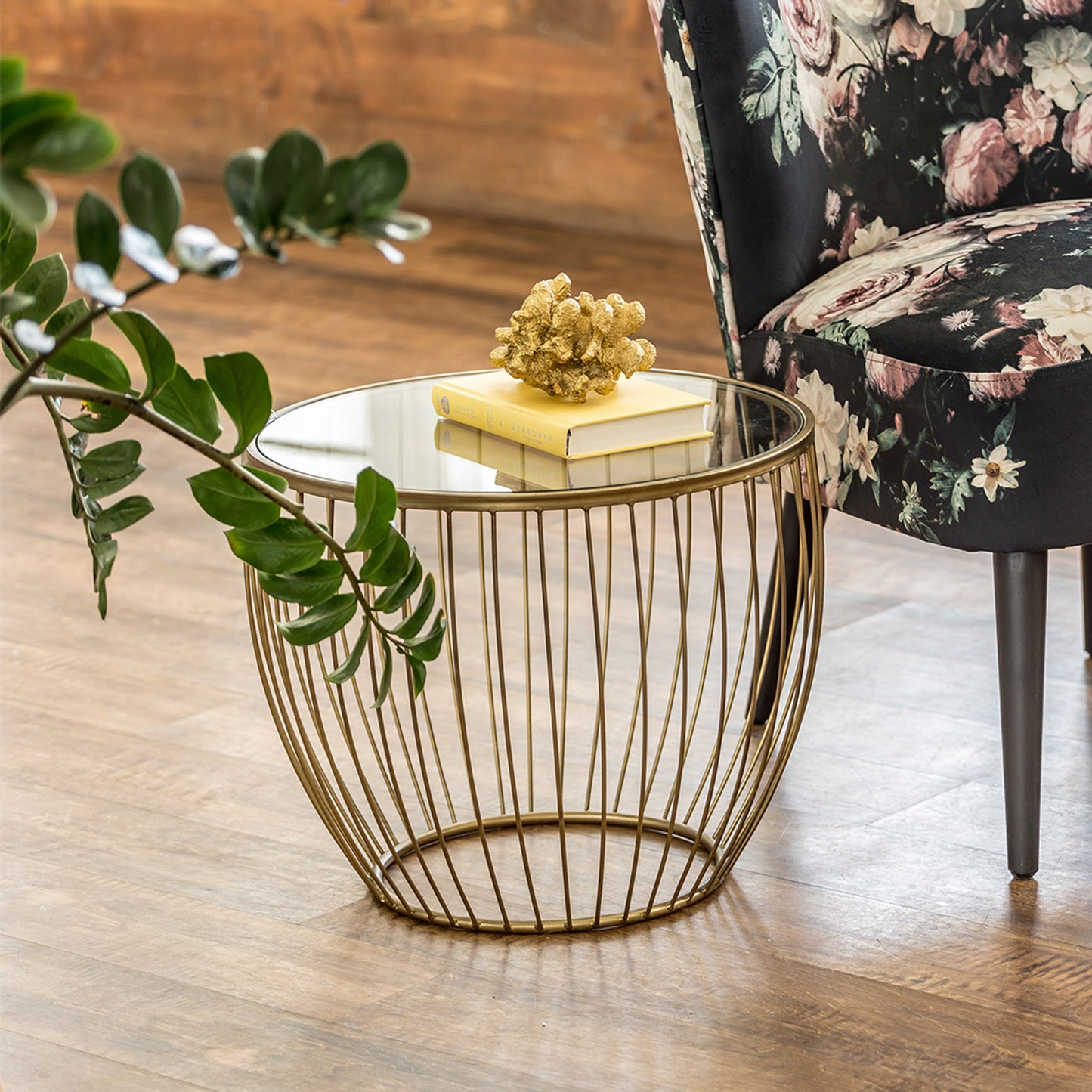 Capilano Glass Tables - Gold (Set of 2)