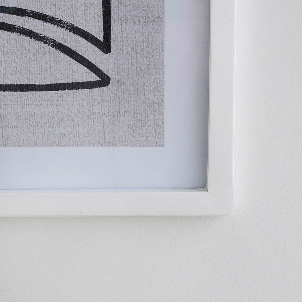 Abstract A Wall Decor - White Frame