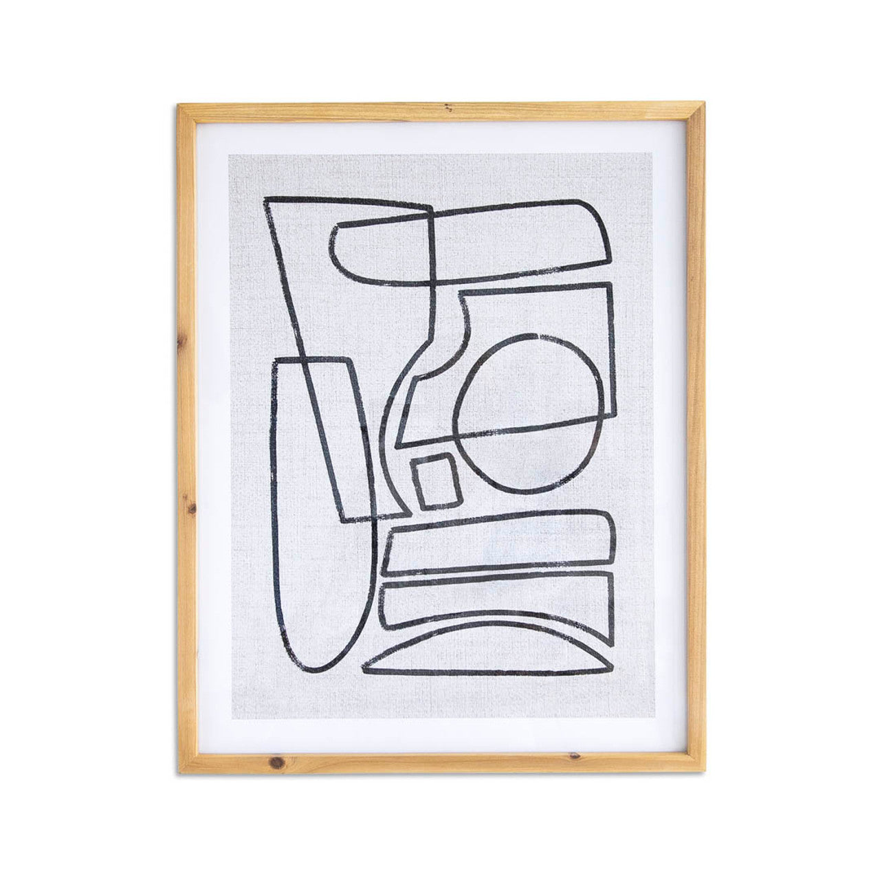 Abstract A Wall Decor - Natural Frame