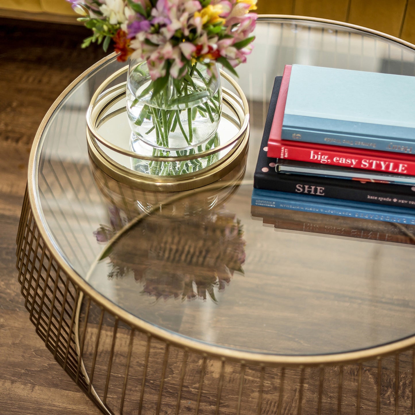 Capilano Wire Coffee Table - Light Gold
