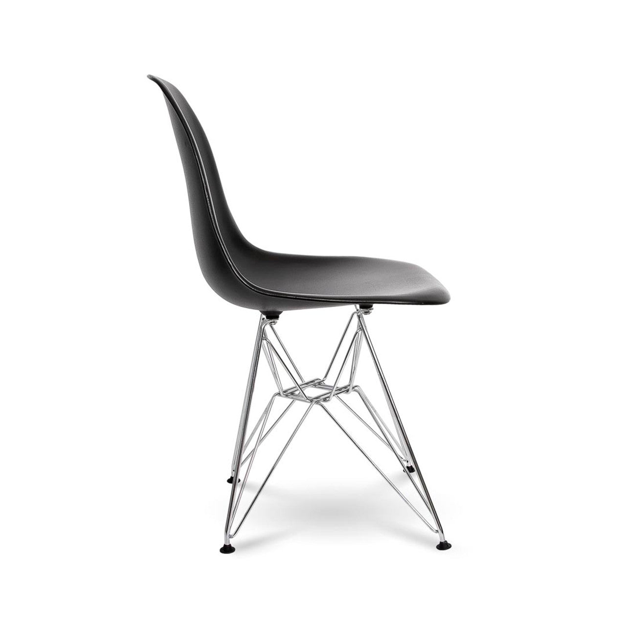 Fairview Chair - Black Seat Chrome Base
