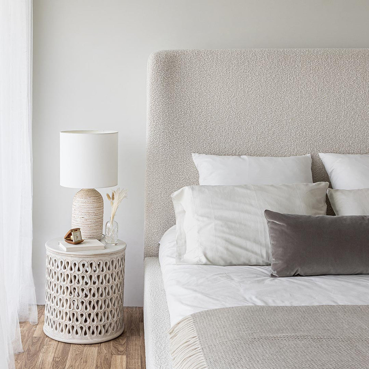 Granville Queen Bed - Off White