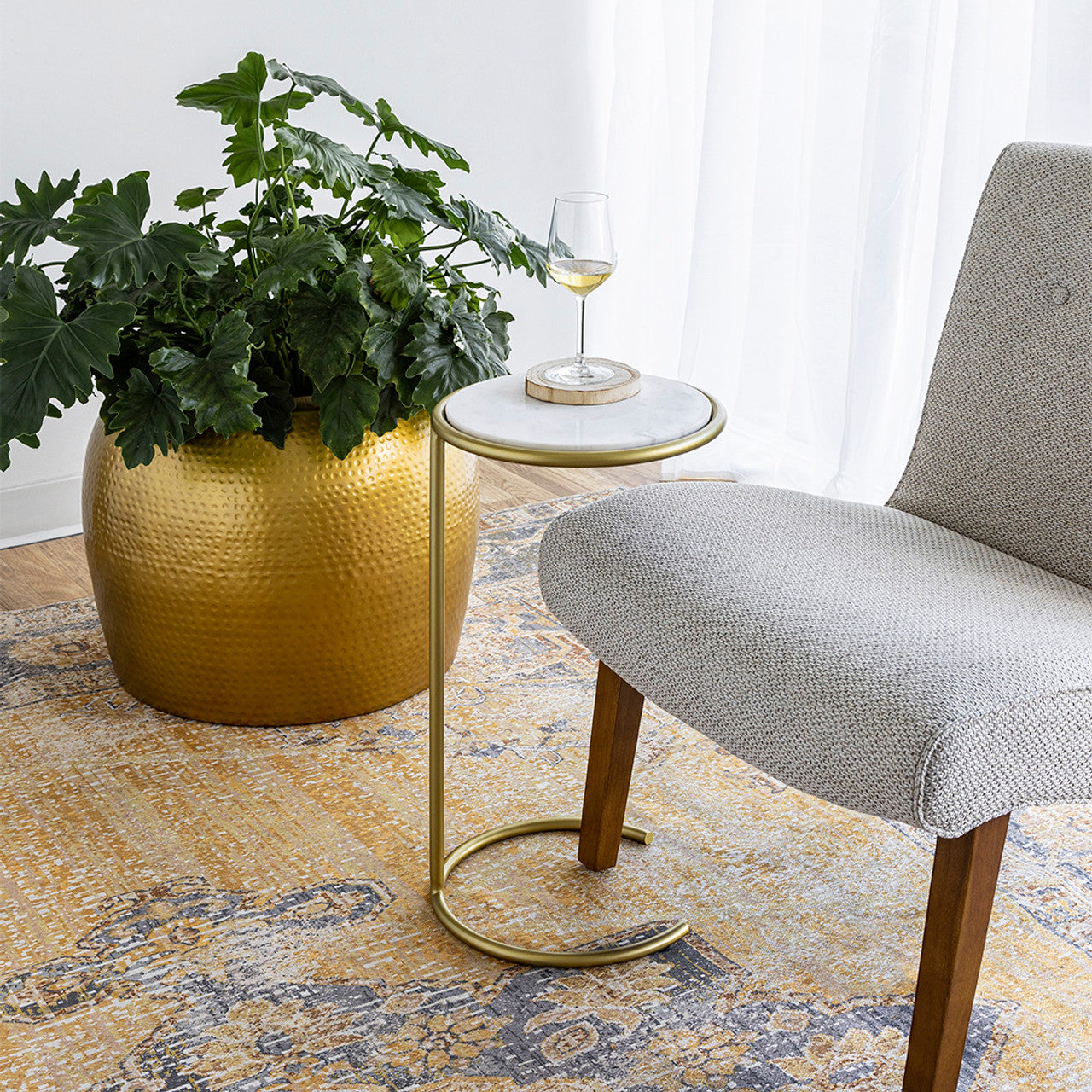 Noor Accent Table - Gold