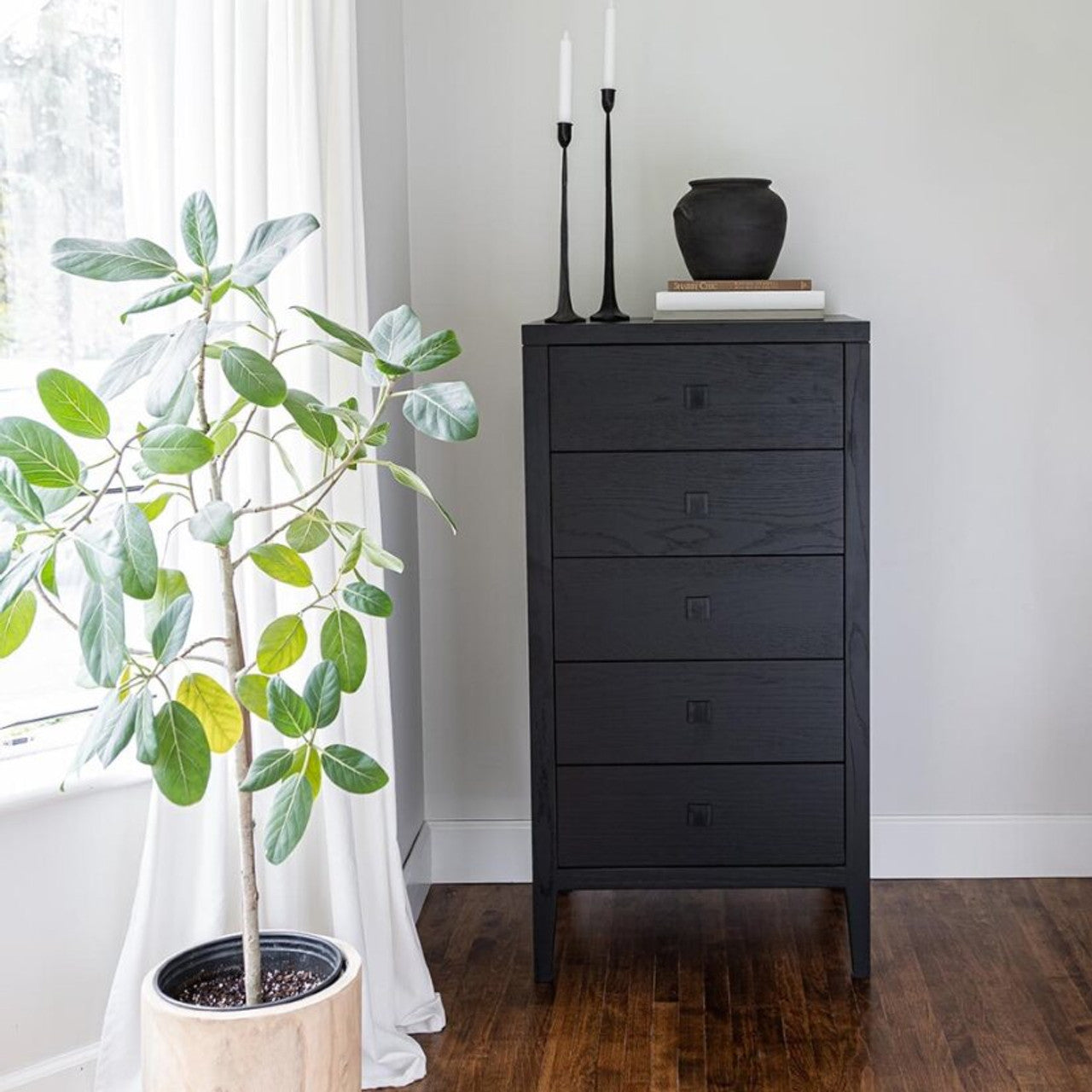 Sunset Drawer Tall Dresser - Black