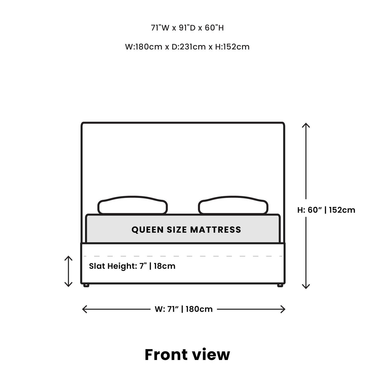 Granville Queen Bed - Off White