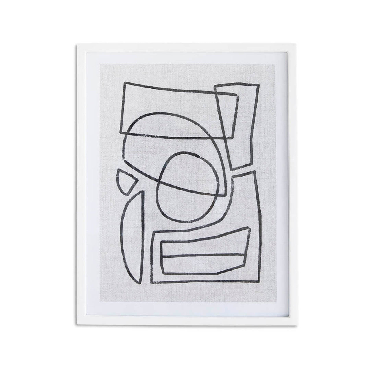 Abstract B Wall Decor - White Frame