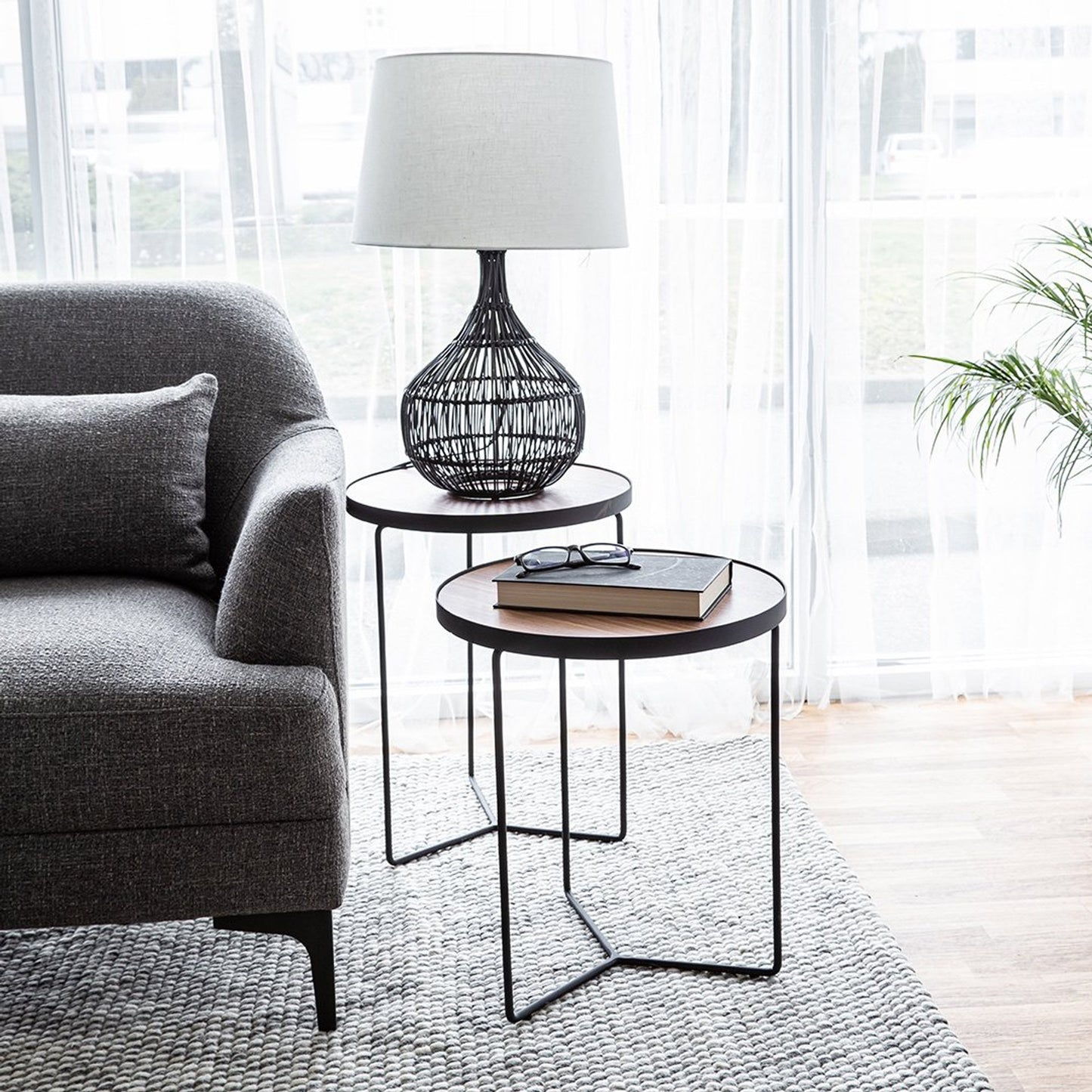 Gastown Nesting Tables - Walnut (Set of 2)