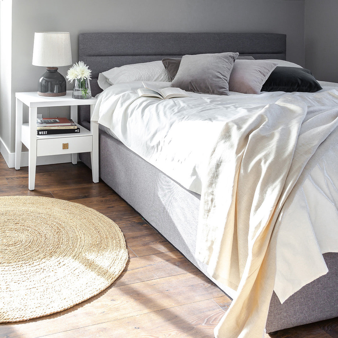 Seymour King Bed - Greige