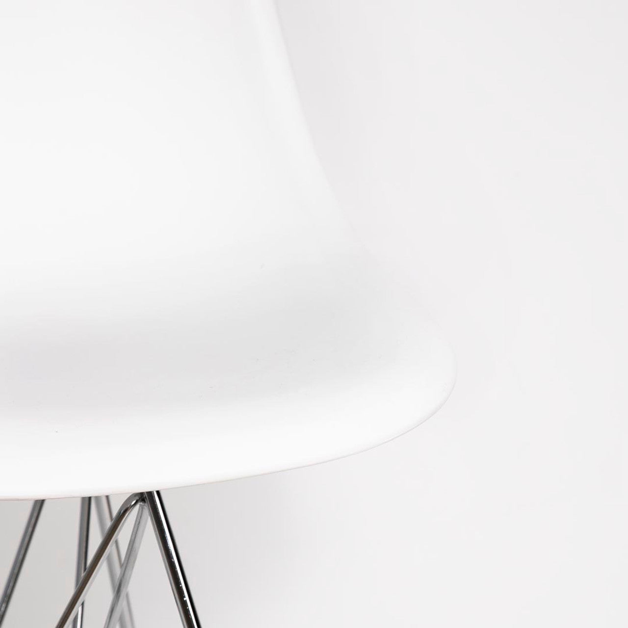 Fairview Chair - White Seat Chrome Base