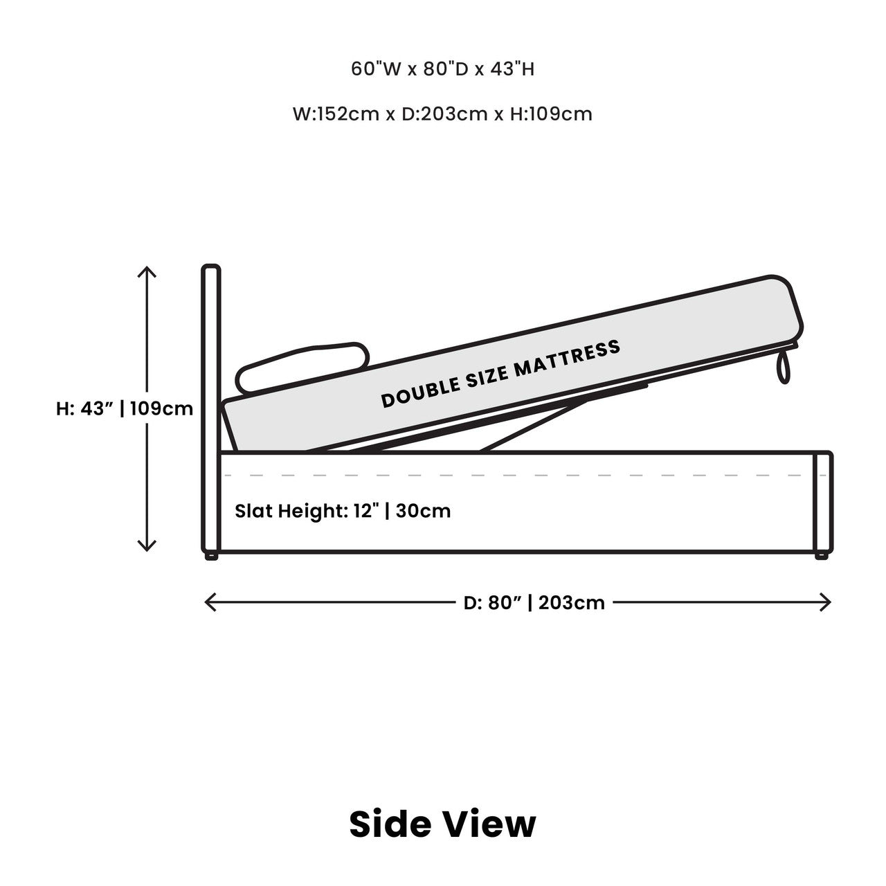 Seymour Double Storage Bed - Greige