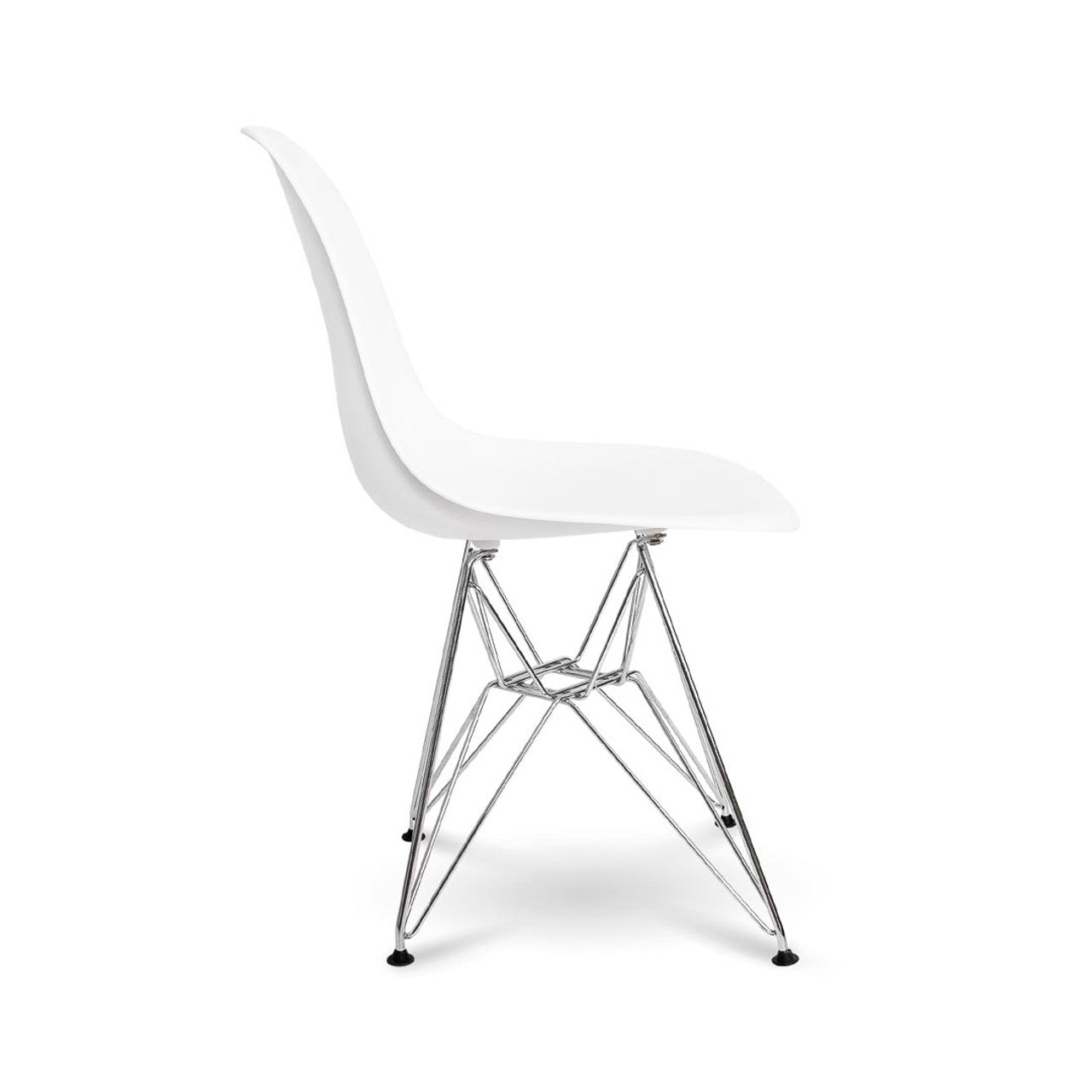 Fairview Chair - White Seat Chrome Base
