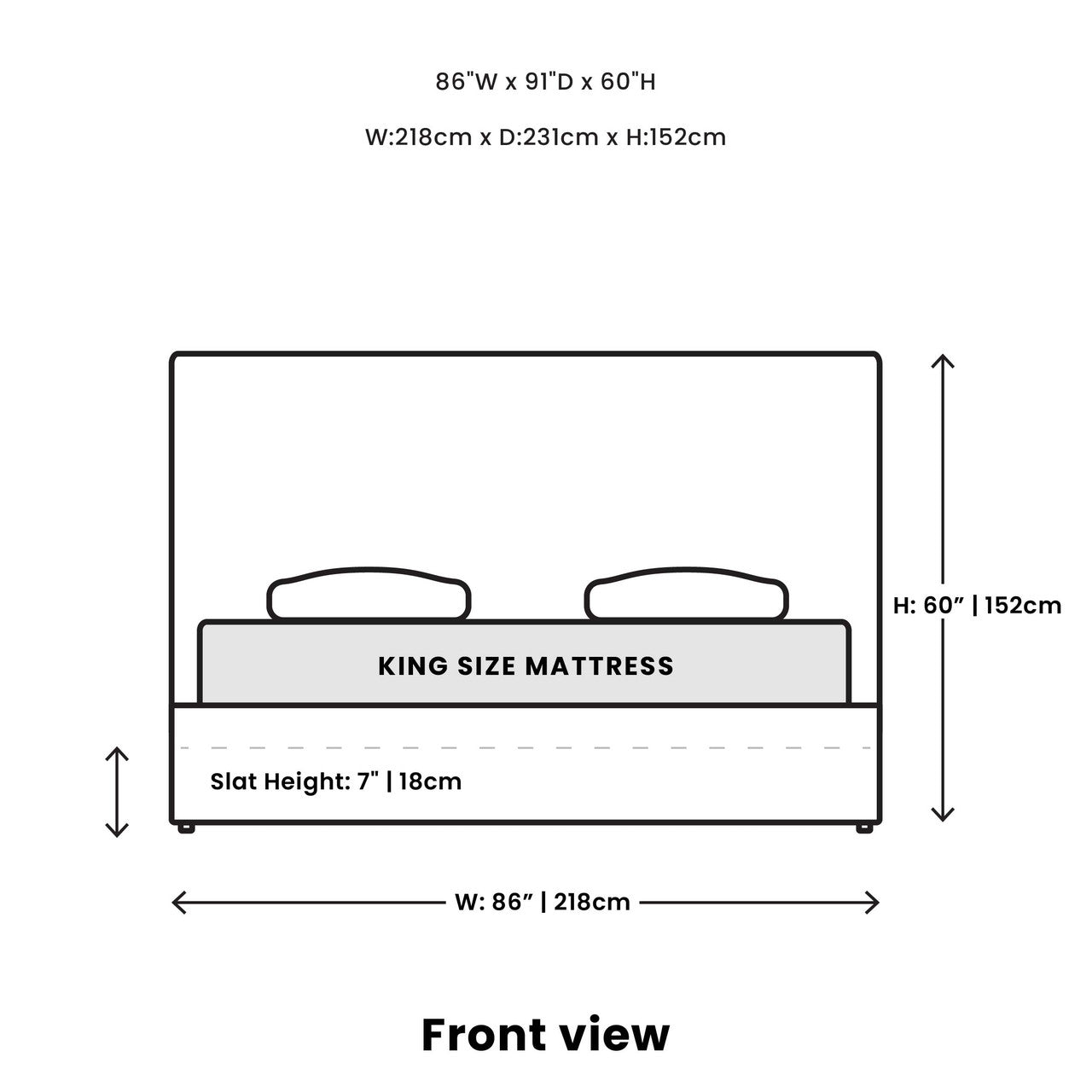 Granville King Bed - Off White