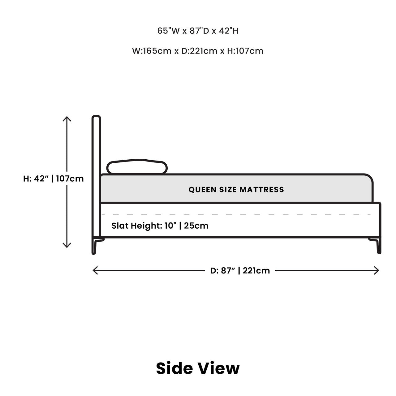 Wallace Queen Bed - Oat