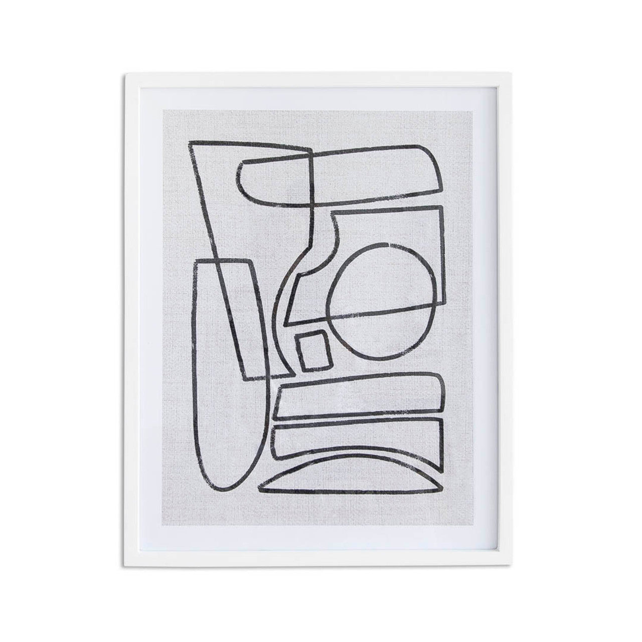 Abstract A Wall Decor - White Frame