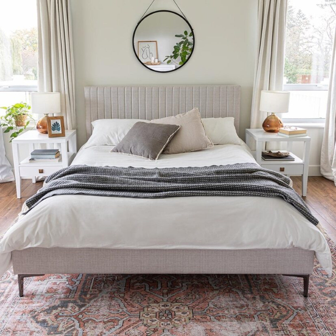 Wallace Queen Bed - Oat
