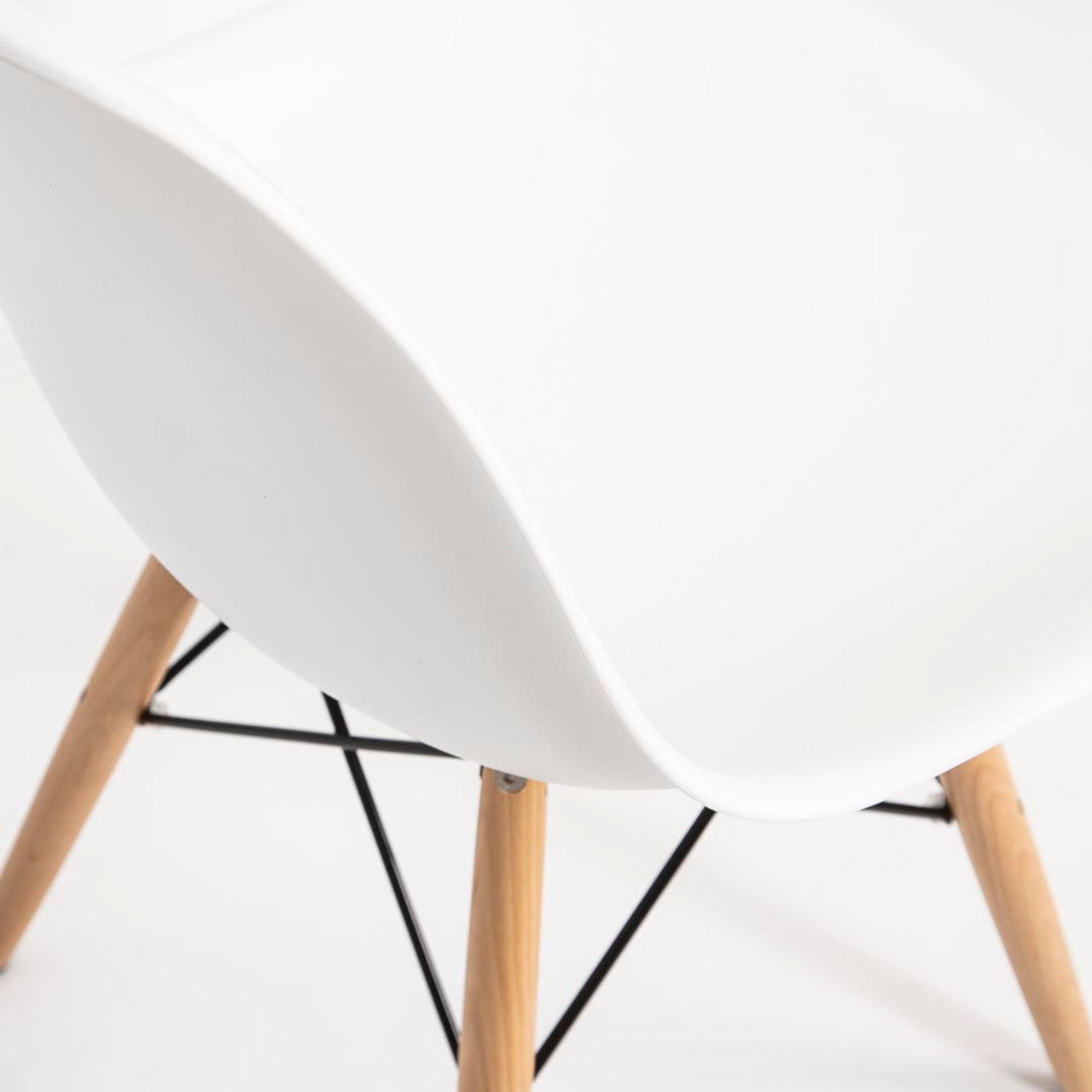 Fairview Chair - White Seat Wood Base
