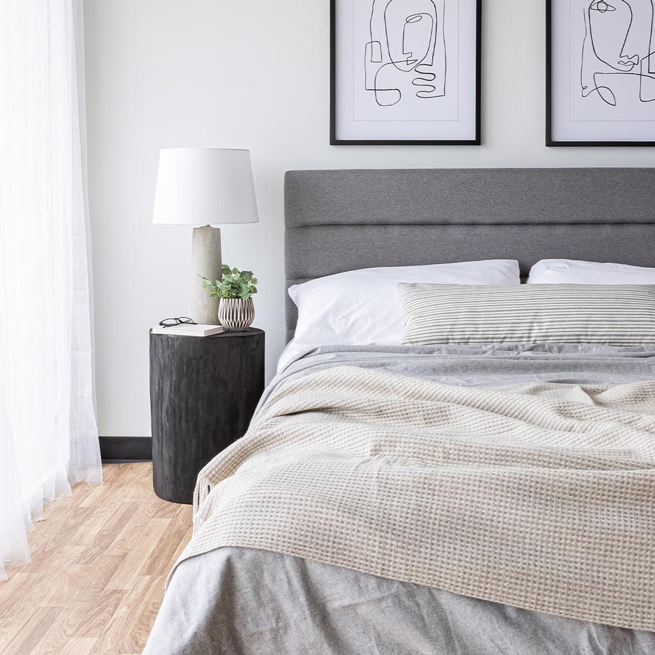 Seymour King Bed - Greige