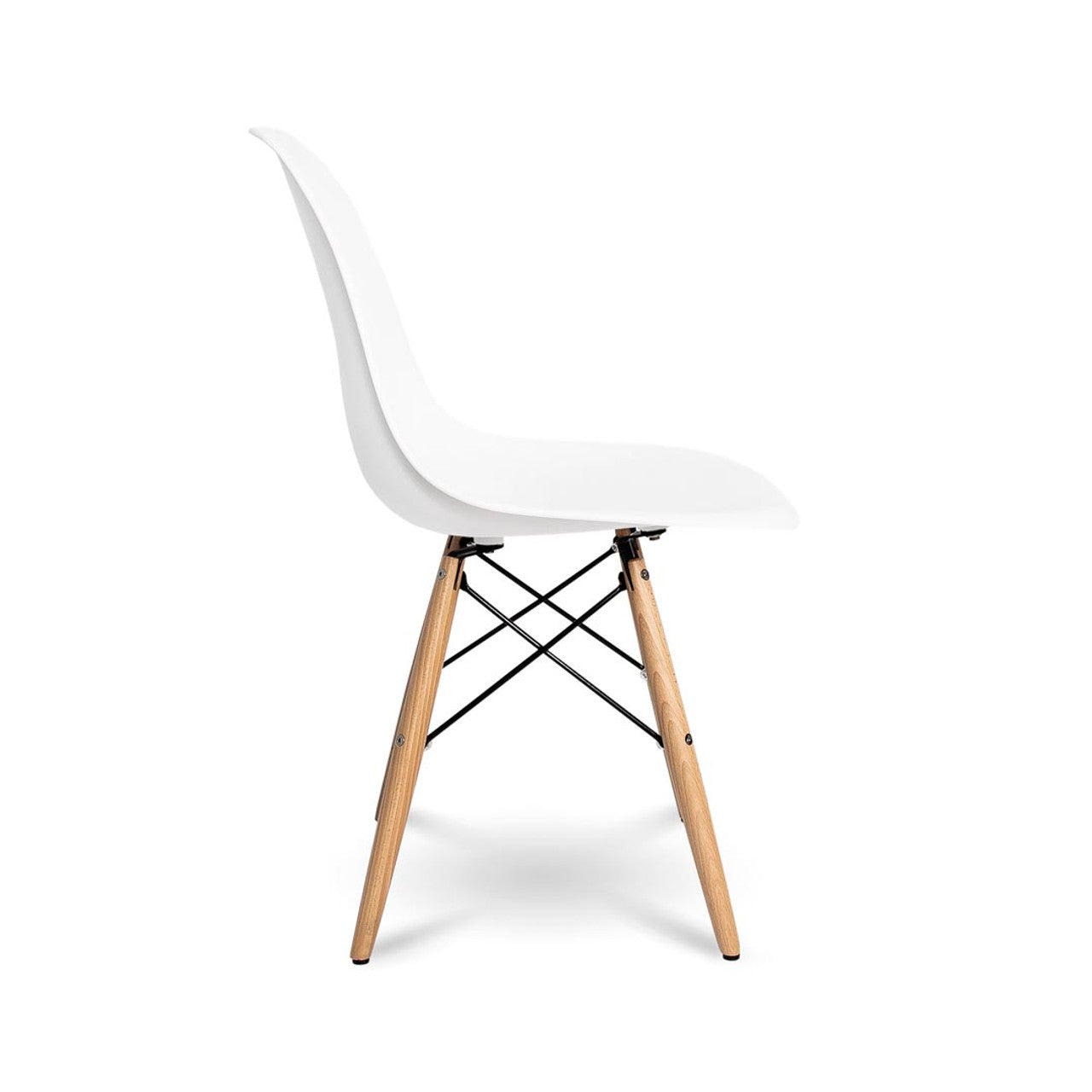 Fairview Chair - White Seat Wood Base