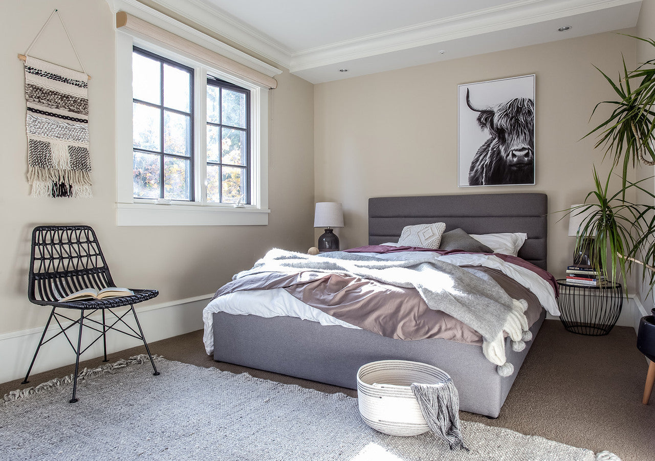 Seymour Double Bed - Greige
