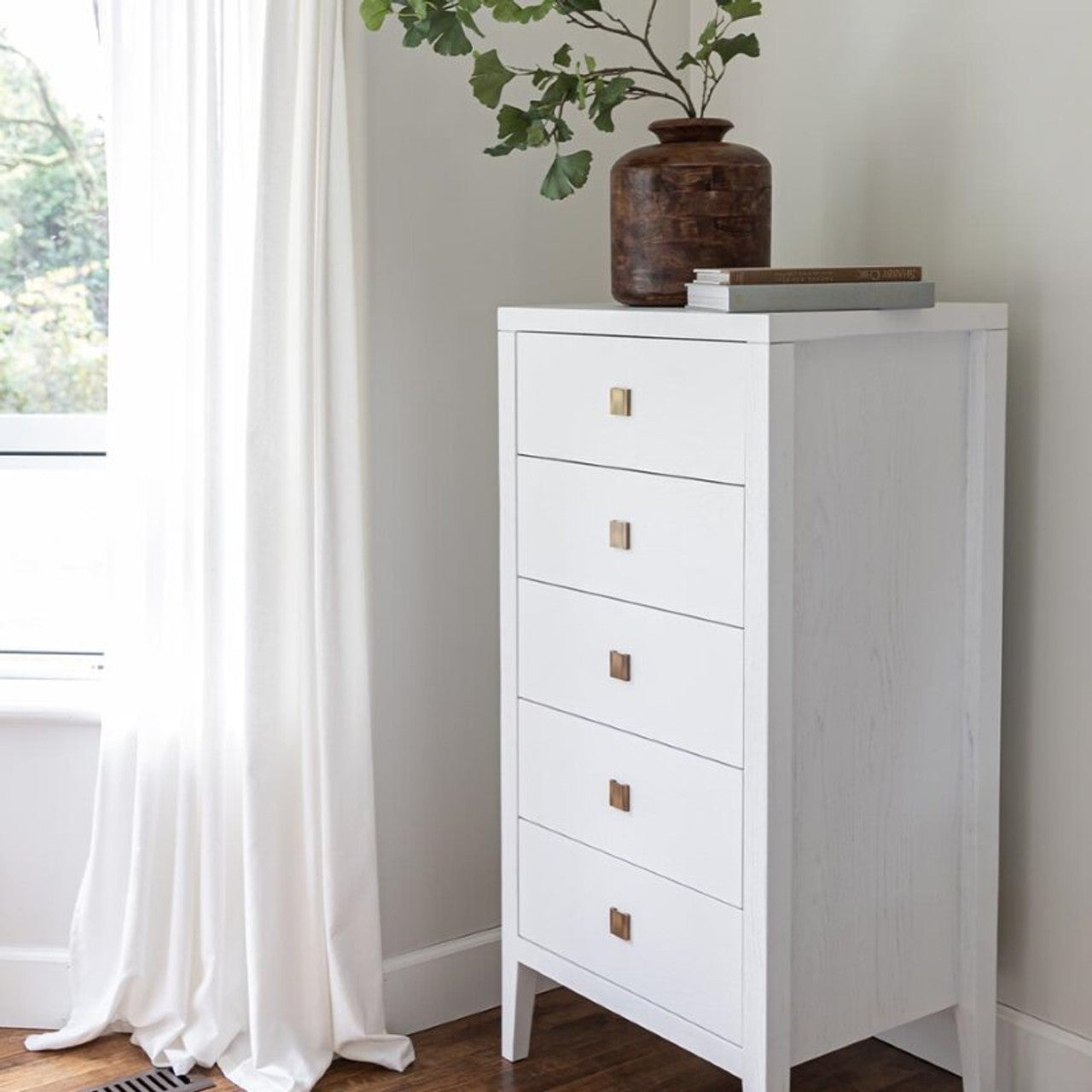 Sunset Drawer Tall Dresser - White