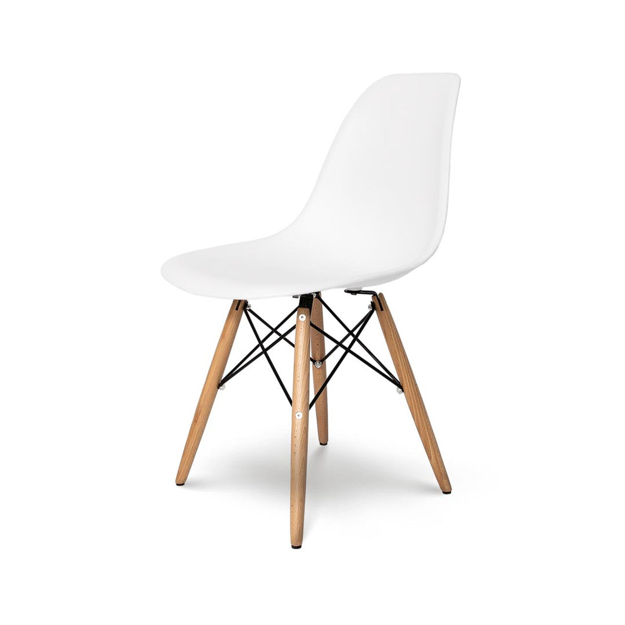 Fairview Chair - White Seat Wood Base