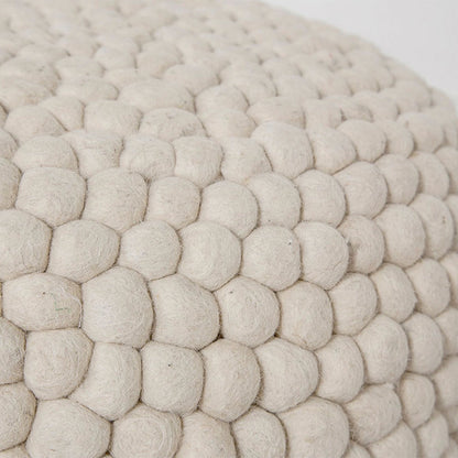 Kerrisdale Pebble Pouf - Cream