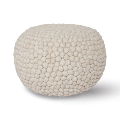 Kerrisdale Pebble Pouf - Cream