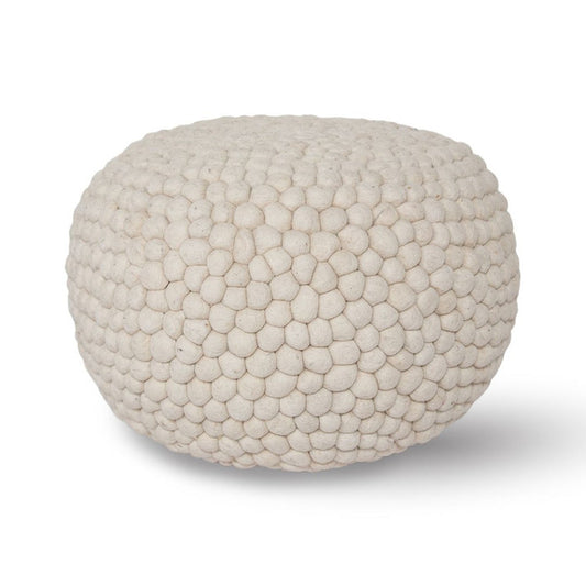 Kerrisdale Pebble Pouf - Cream