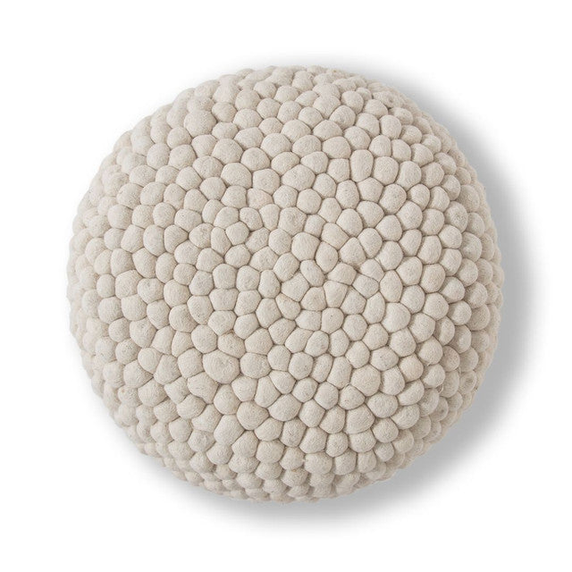 Kerrisdale Pebble Pouf - Cream